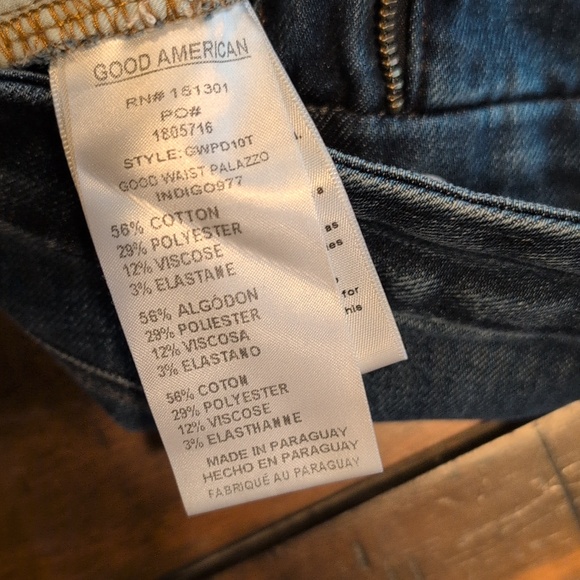 Good American Good Waist Palazzo Jeans Wide Leg Stretch - Picture 7 of 9